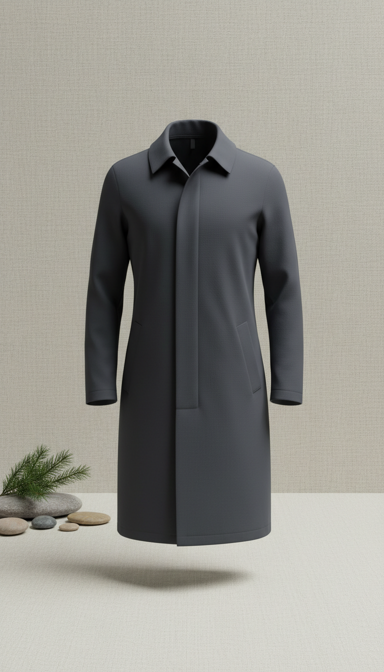 Technical Trench Coat in Wheatgrass