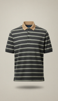 Wool-Blend Golf Polo in Stone Pine
