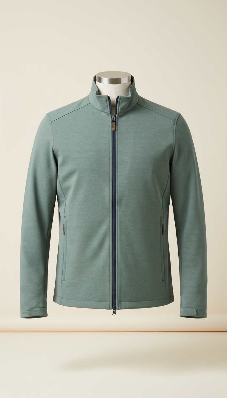 Tailored performance jacket in glacier sage