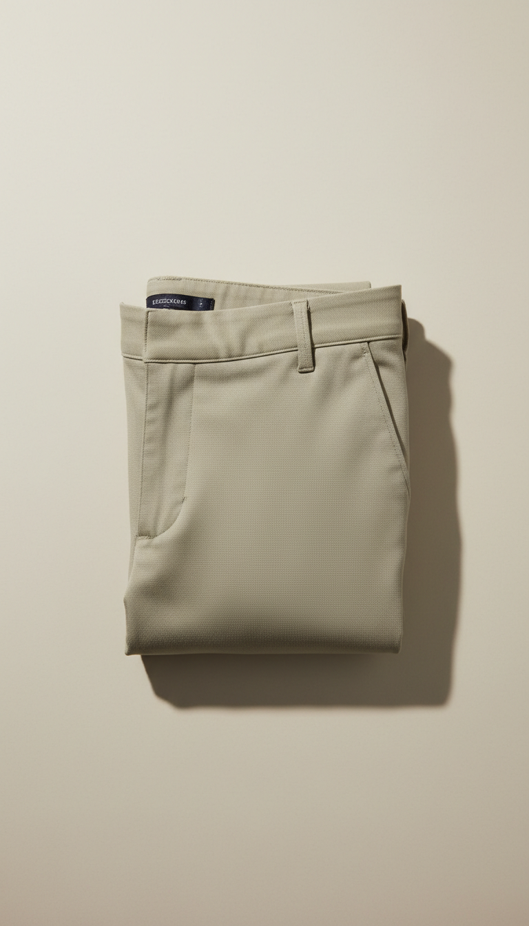 Technical stretch golf trousers with articulated knees