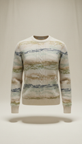 Fine merino knit sweater in alpine ivory